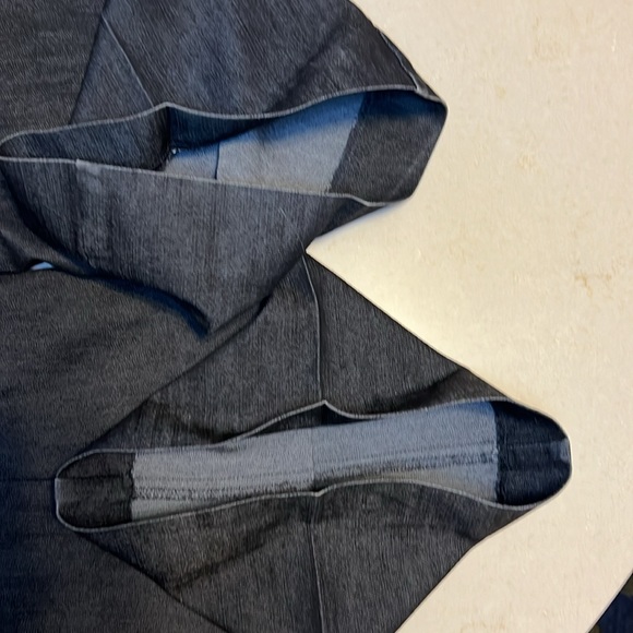 Size 4 Tall | Wide Leg Sailor Side Zip Jeans | Kenneth Cole Reaction | Charcoal - Picture 14 of 15